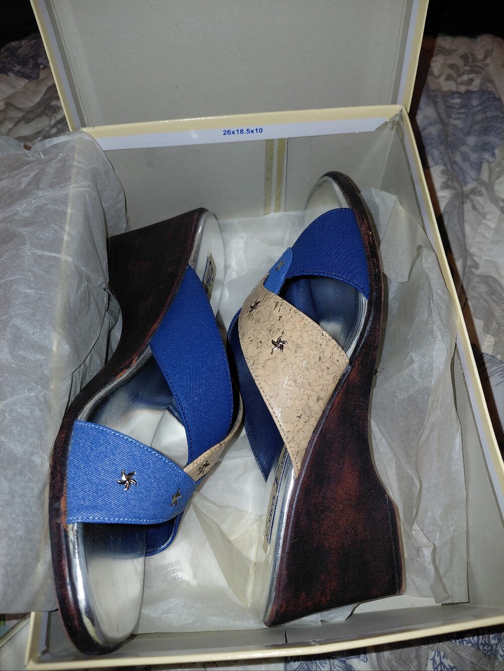 Erica BROOKE VINTAGE WEDGE SLIDES SZ 9 - Picture 8 of 10